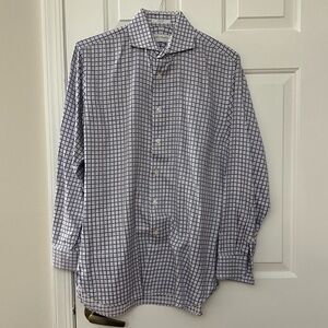 John W. Nordstrom Men's Grid Pattern Shirt - Purple